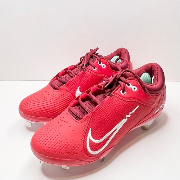 NEW Nike Women’s Hyperdiamond 4 Elite Softball Cleats Red Size 11.5 - Picture 6 of 14